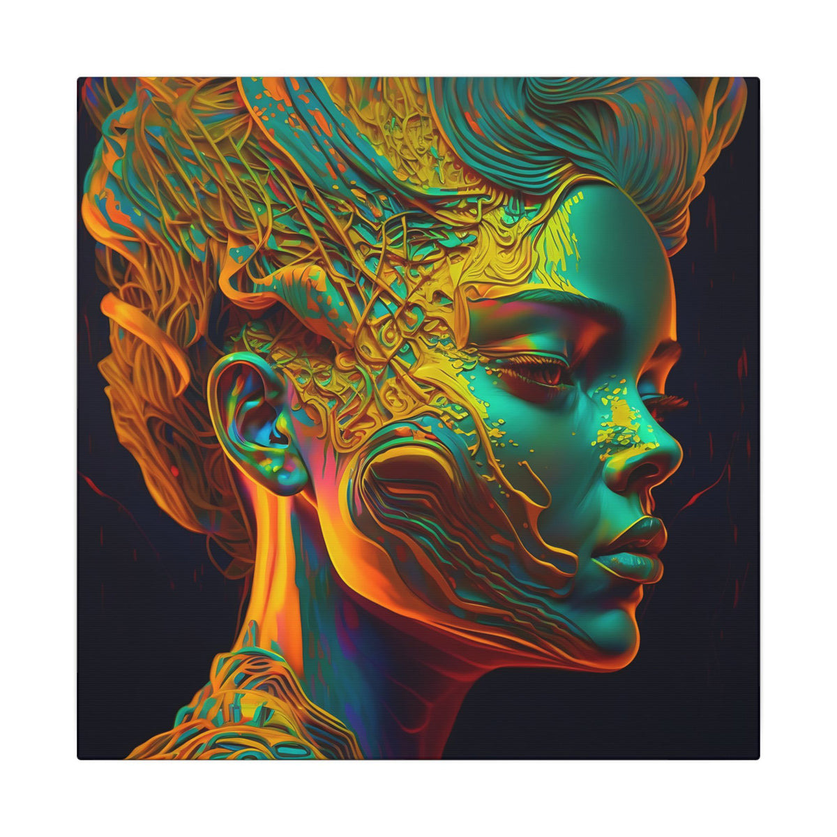 Living Ornament – Futurist Organic Portrait Canvas Print
