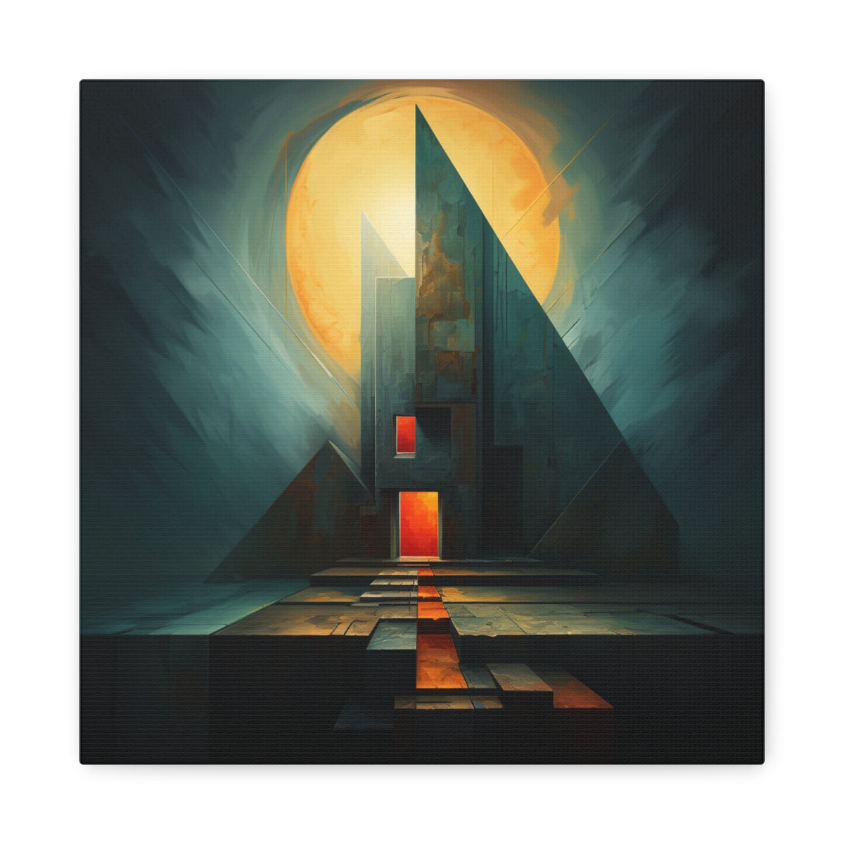Beacon at the Edge — Futuristic Architectural Abstract Wall Art