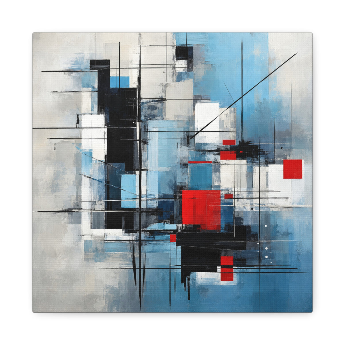 Signal Through Structure — Modern Geometric Abstract Fine Art Print