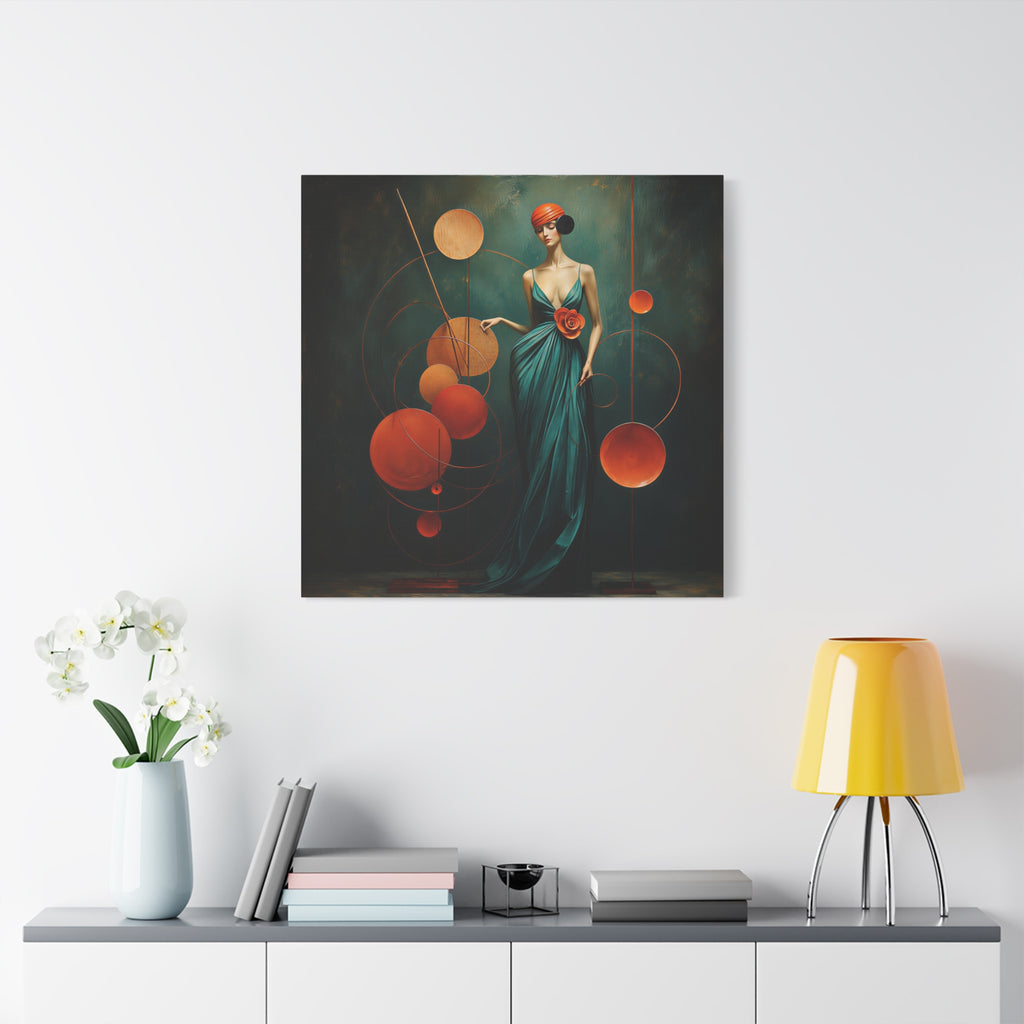The Geometry of Grace — Art Deco Fashion Portrait Fine Art Print