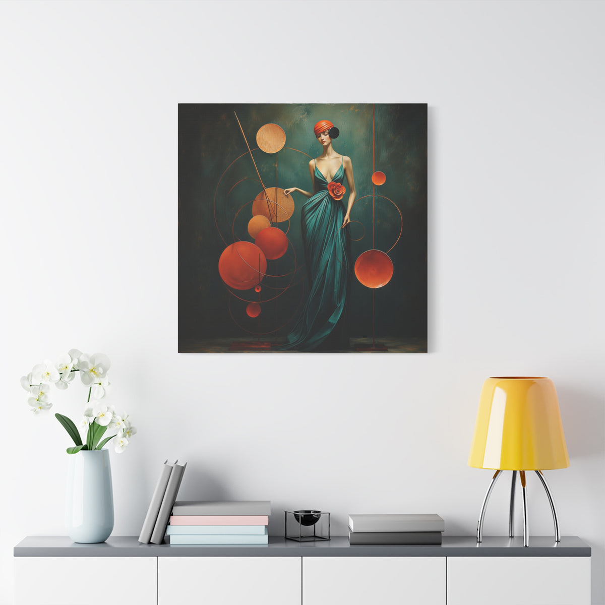 The Geometry of Grace — Art Deco Fashion Portrait Fine Art Print