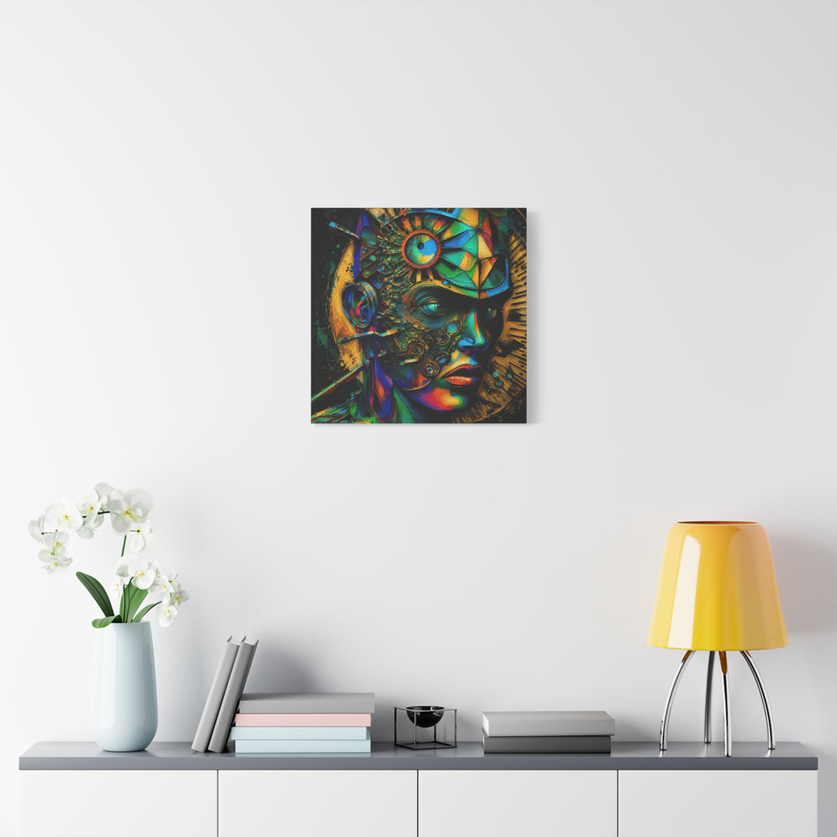 Vision Engine — Futuristic Abstract Portrait Fine Art Print