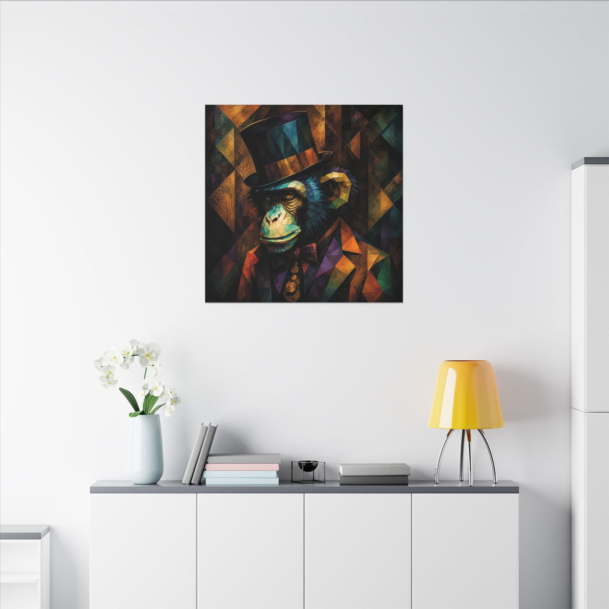 The Gentleman Primate — Cubist Chimpanzee Art Print