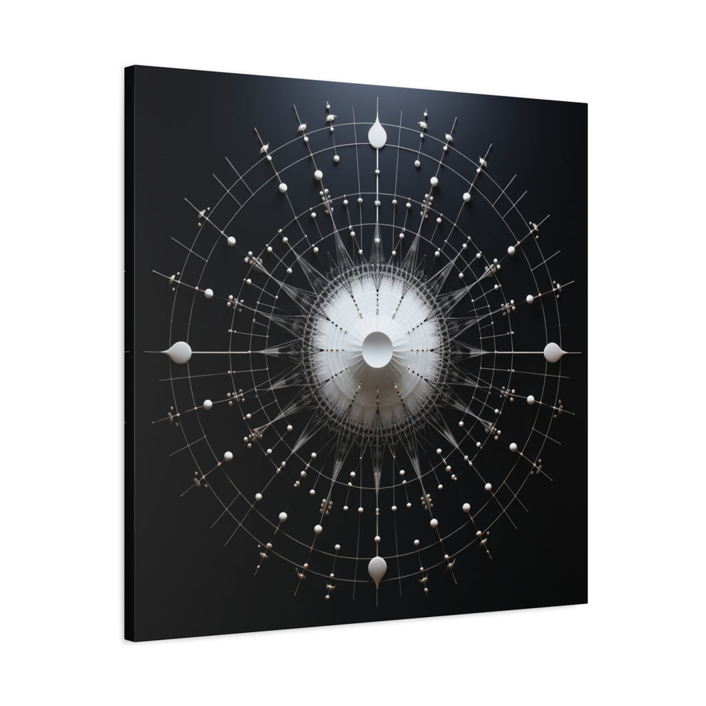 Celestial Measure — Monochrome Sacred Geometry Wall Art