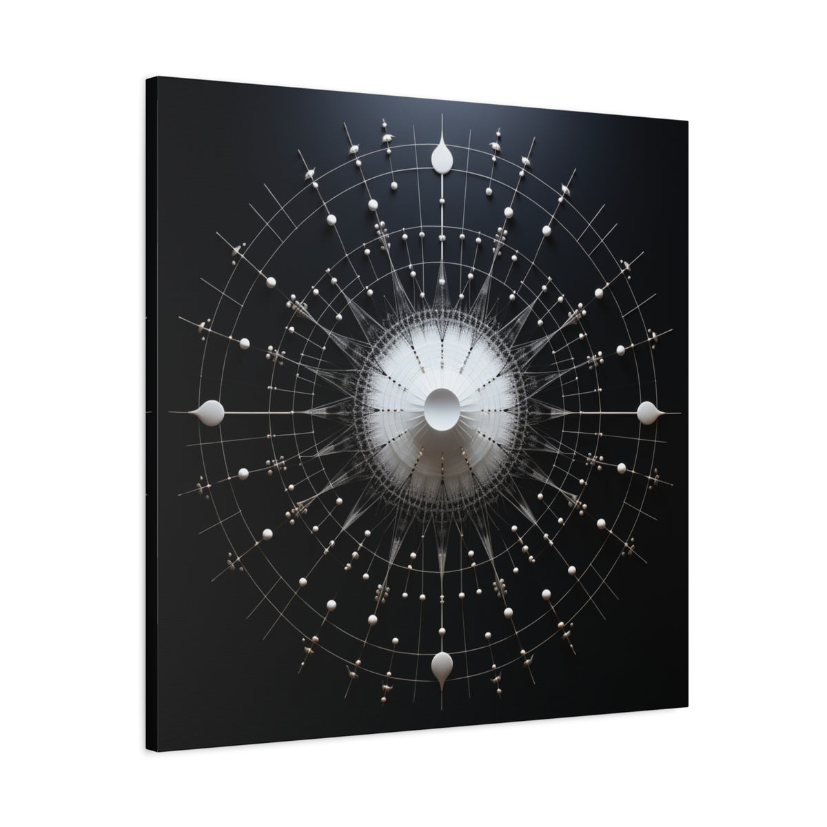 Celestial Measure — Monochrome Sacred Geometry Wall Art