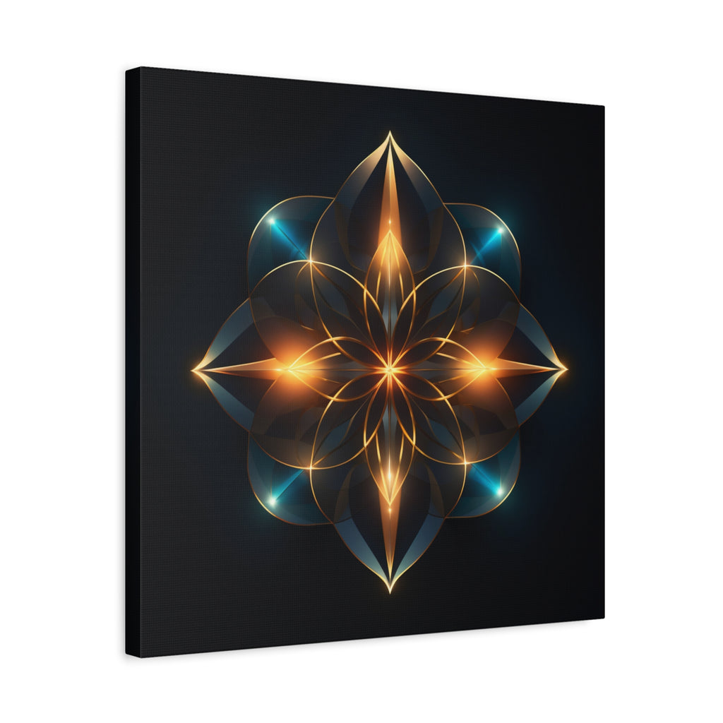 Luminous Accord — Futuristic Sacred Geometry Mandala Wall Art