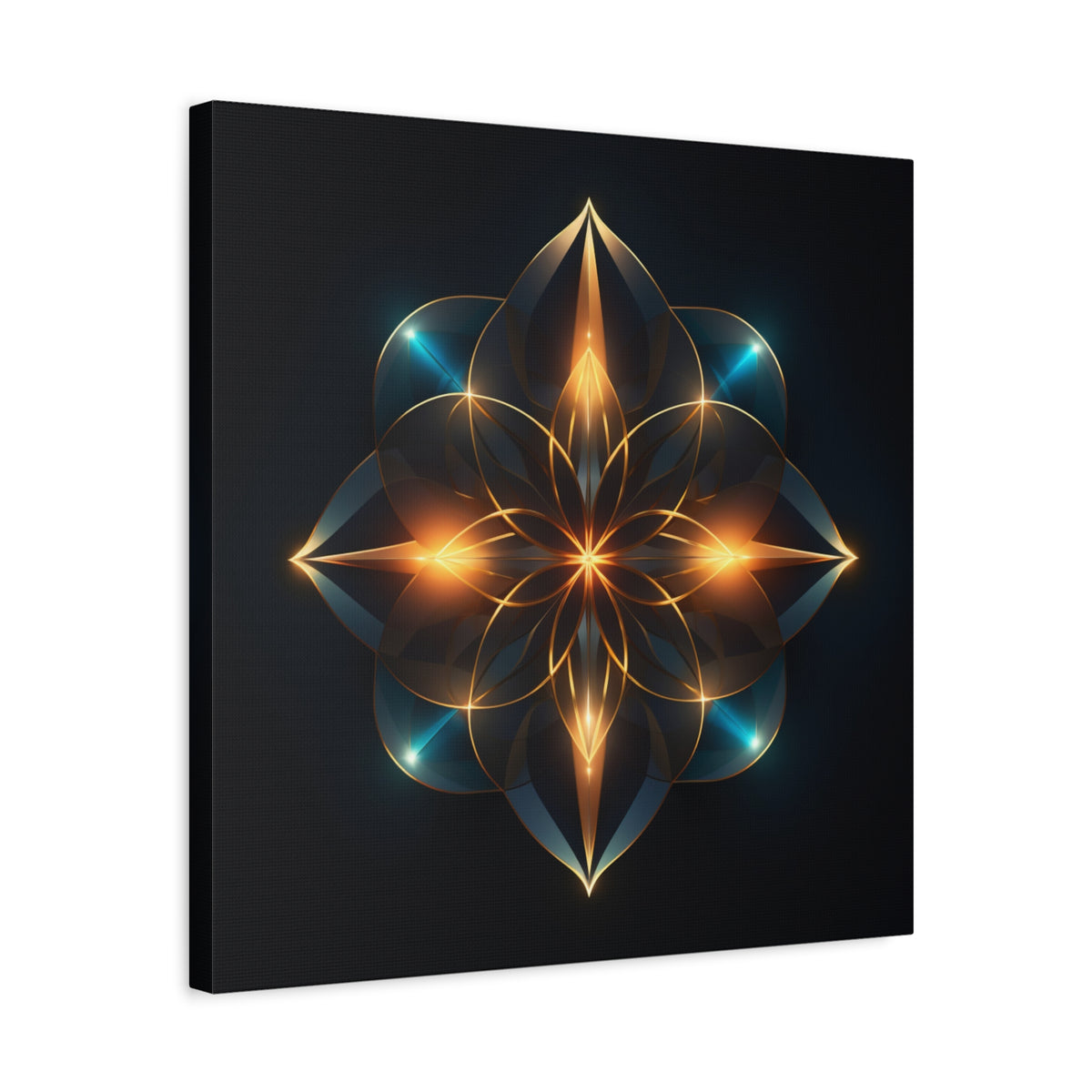 Luminous Accord — Futuristic Sacred Geometry Mandala Wall Art