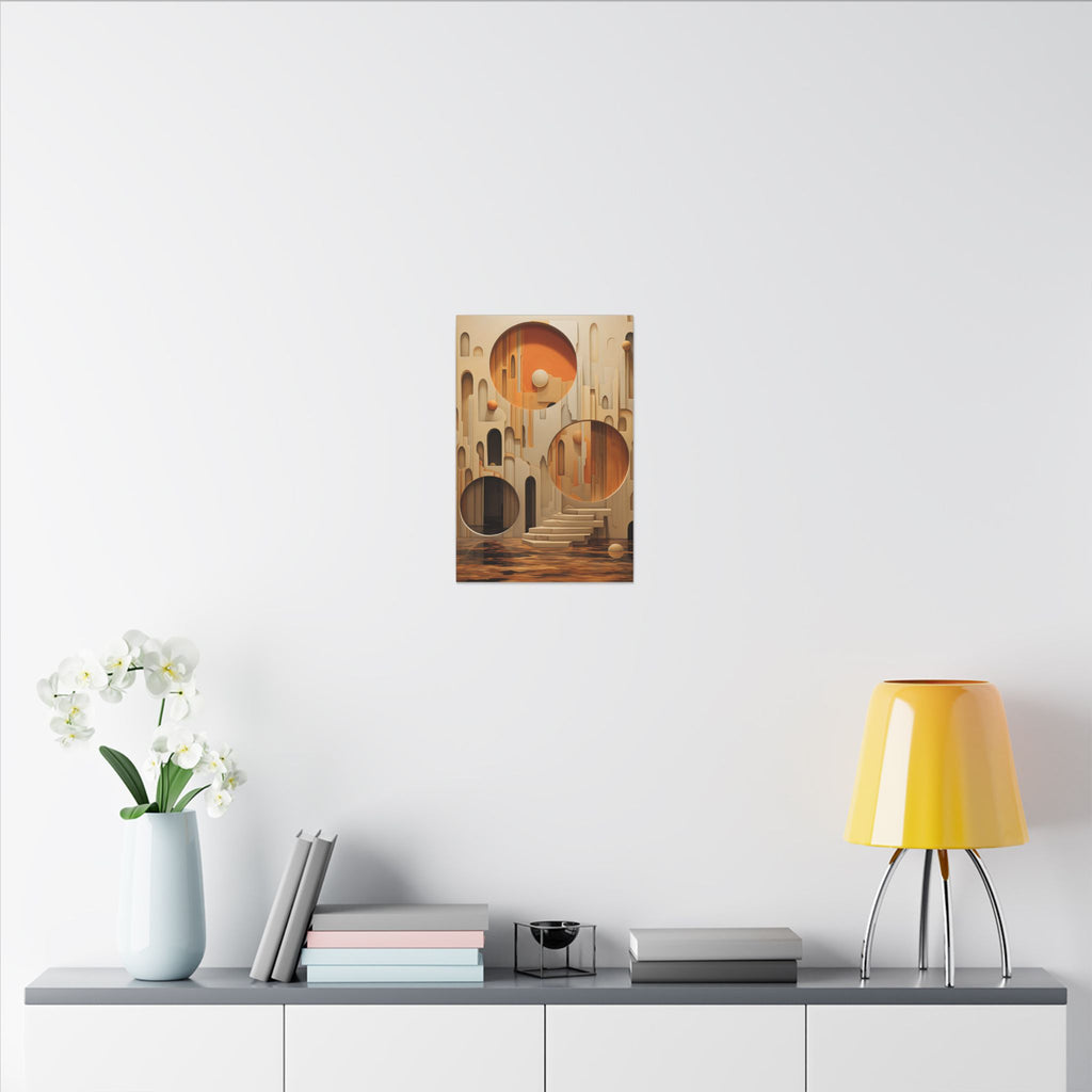 Rooms Beyond Time – Surreal Architectural Abstract Canvas Print