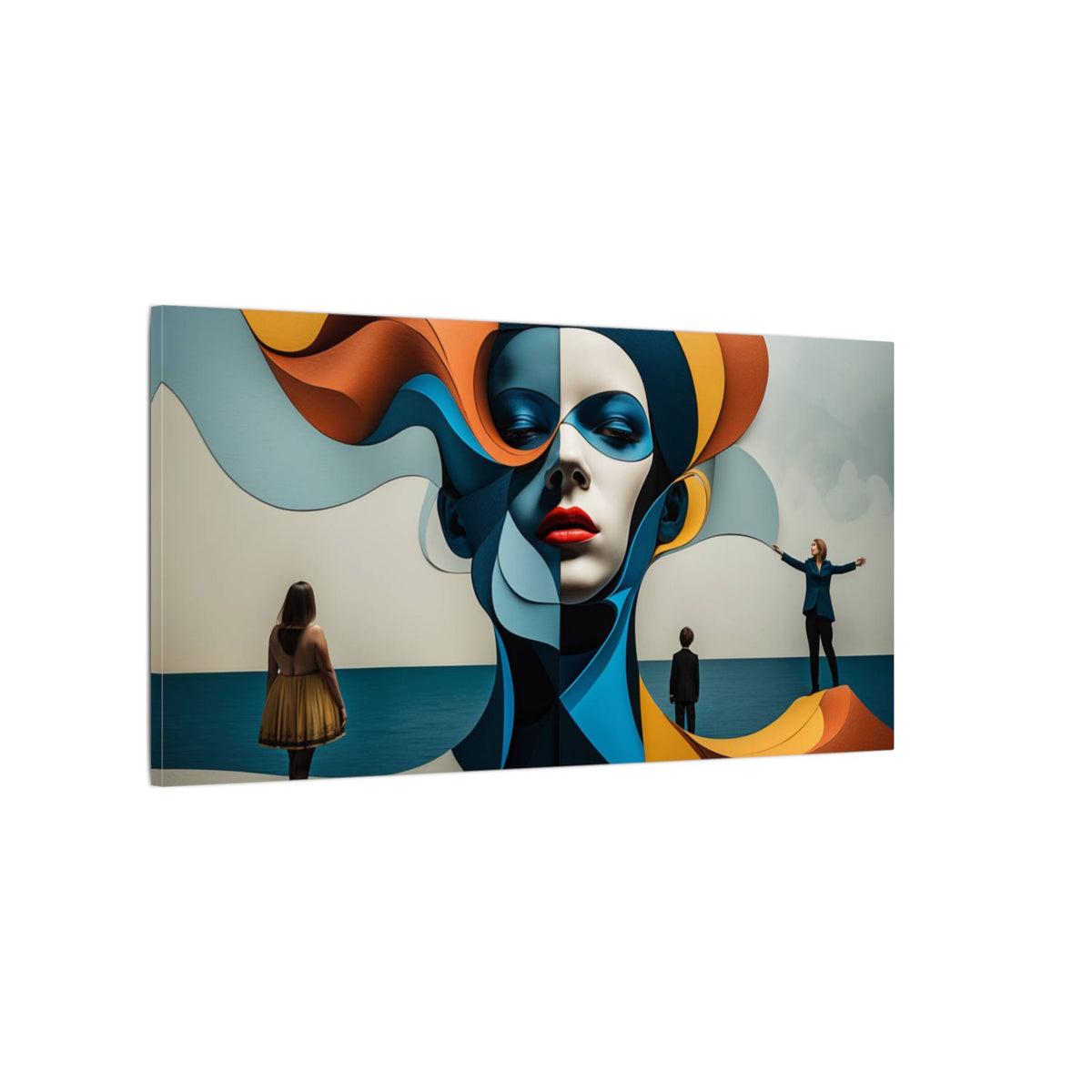 Between Tides – Modern Surreal Abstract Portrait Wall Art