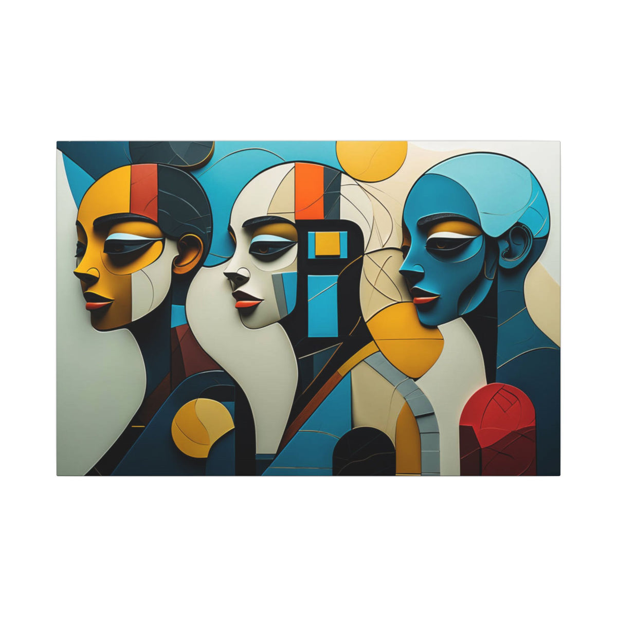 The Quiet Chorus – Modern Cubist Portrait Wall Art