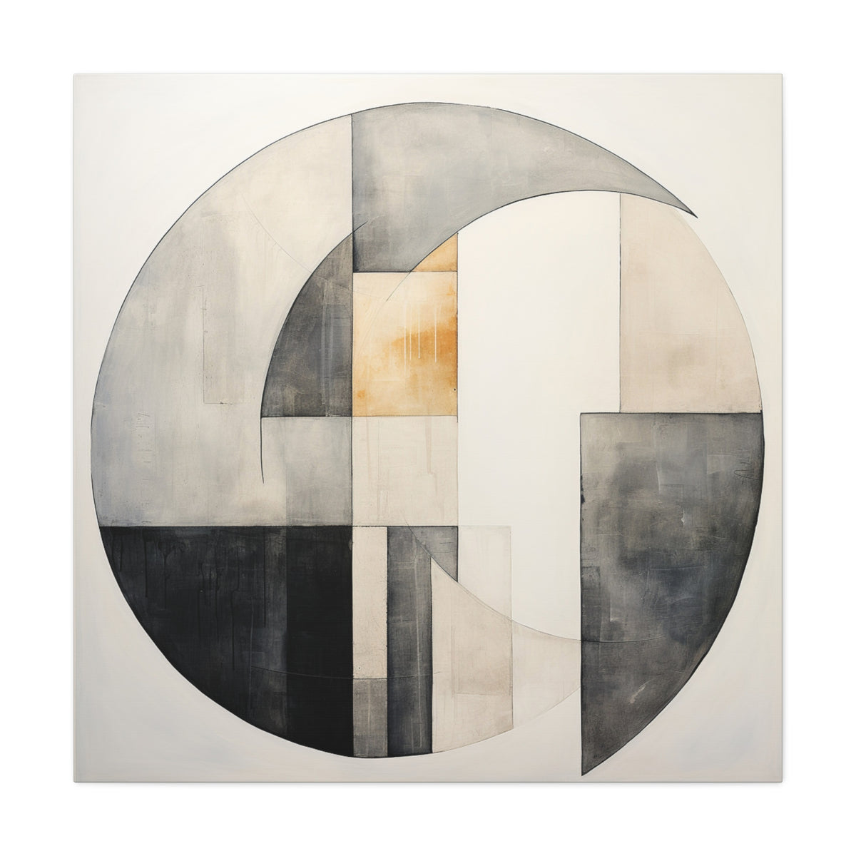 The Shape of Stillness — Minimalist Geometric Abstract Wall Art