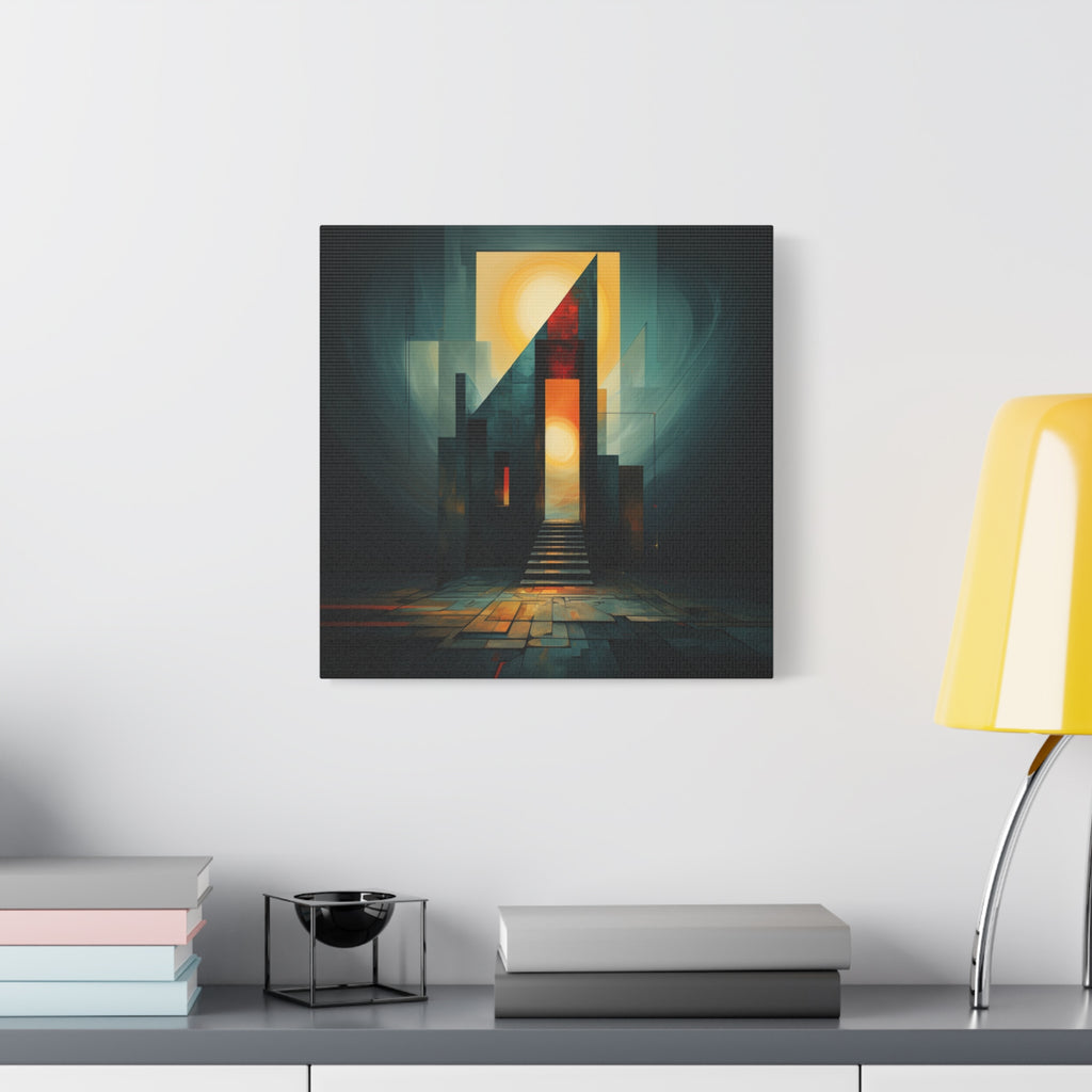 Ascend Into Light — Futuristic Architectural Abstract Wall Art