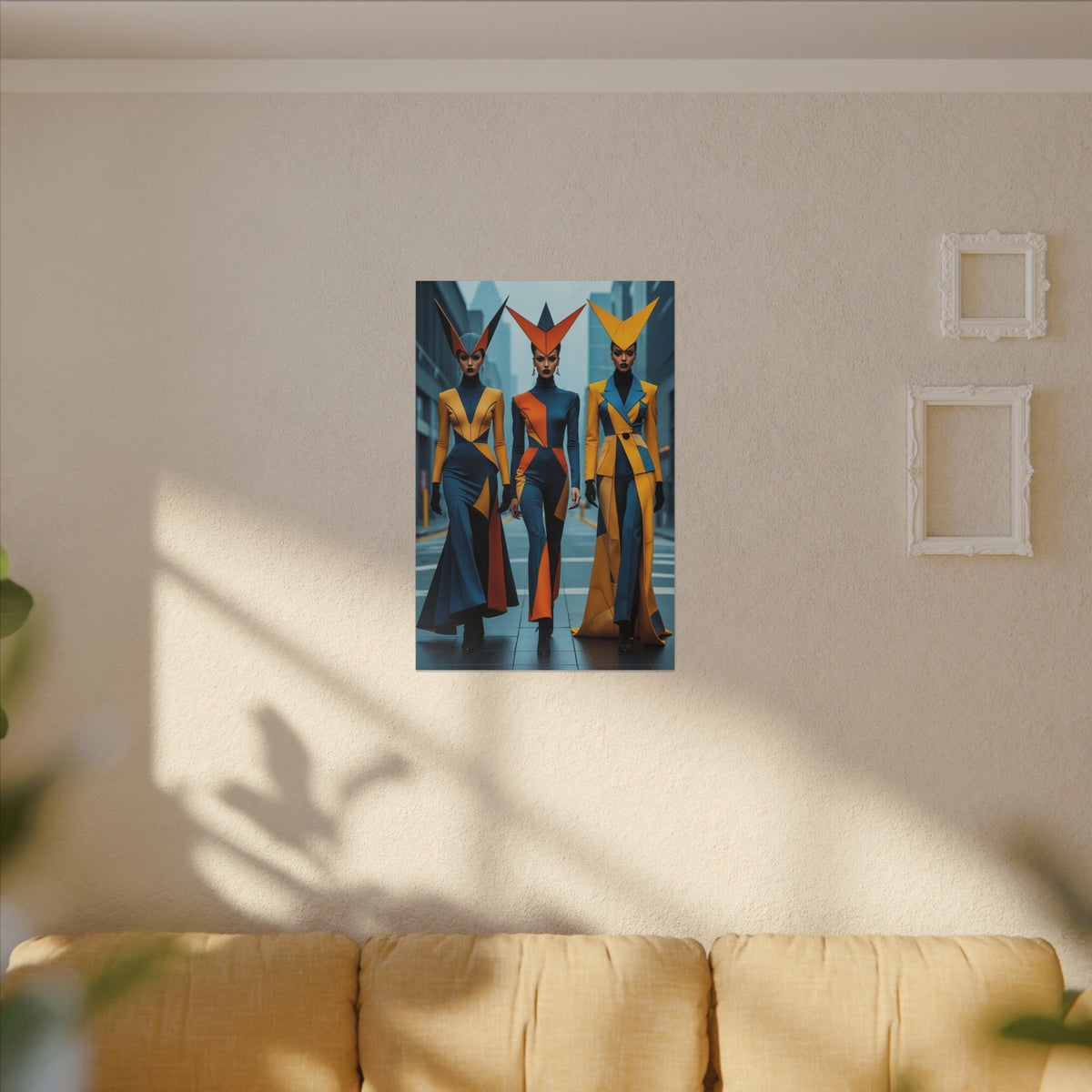 The Vanguard – Futurist Fashion Trio Canvas Print