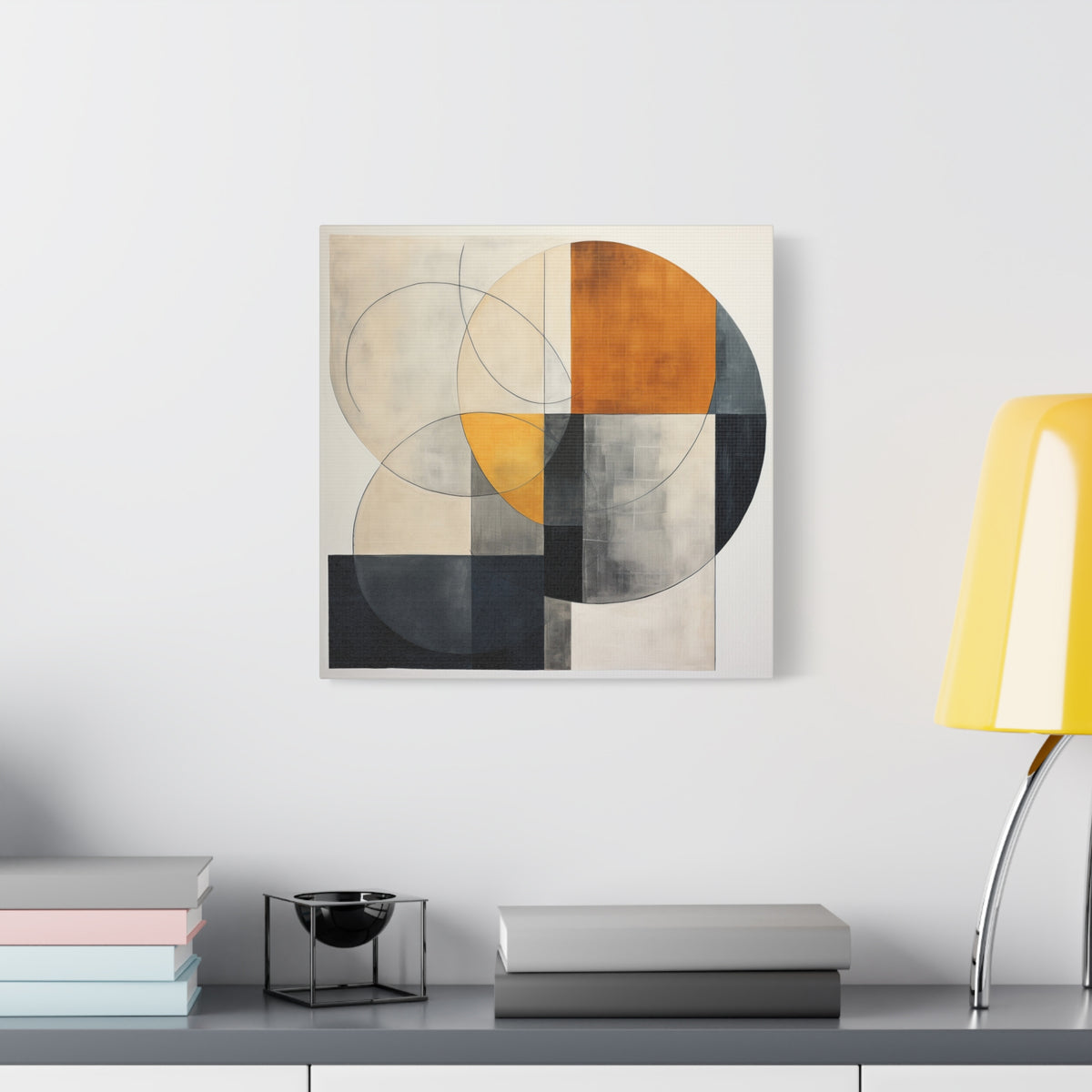 Circles in Conversation — Modern Geometric Abstract Wall Art