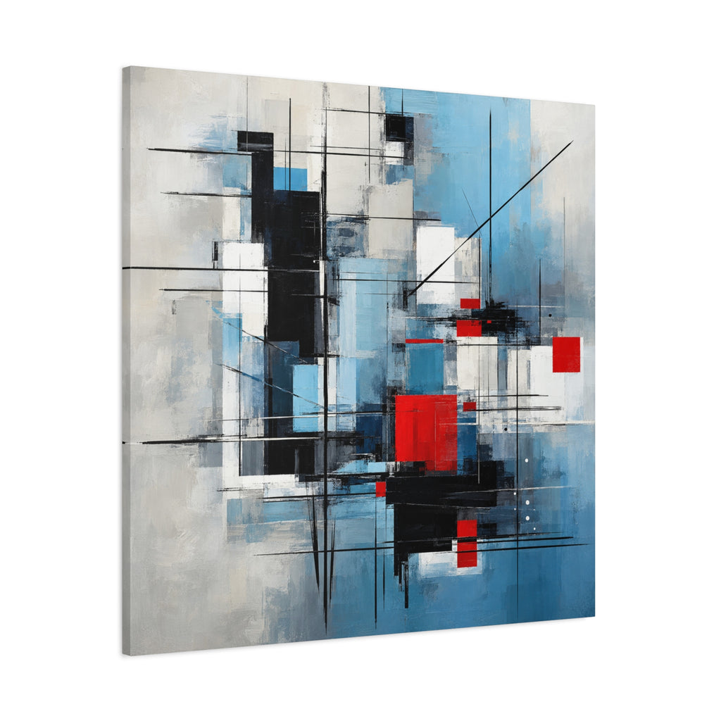 Signal Through Structure — Modern Geometric Abstract Fine Art Print