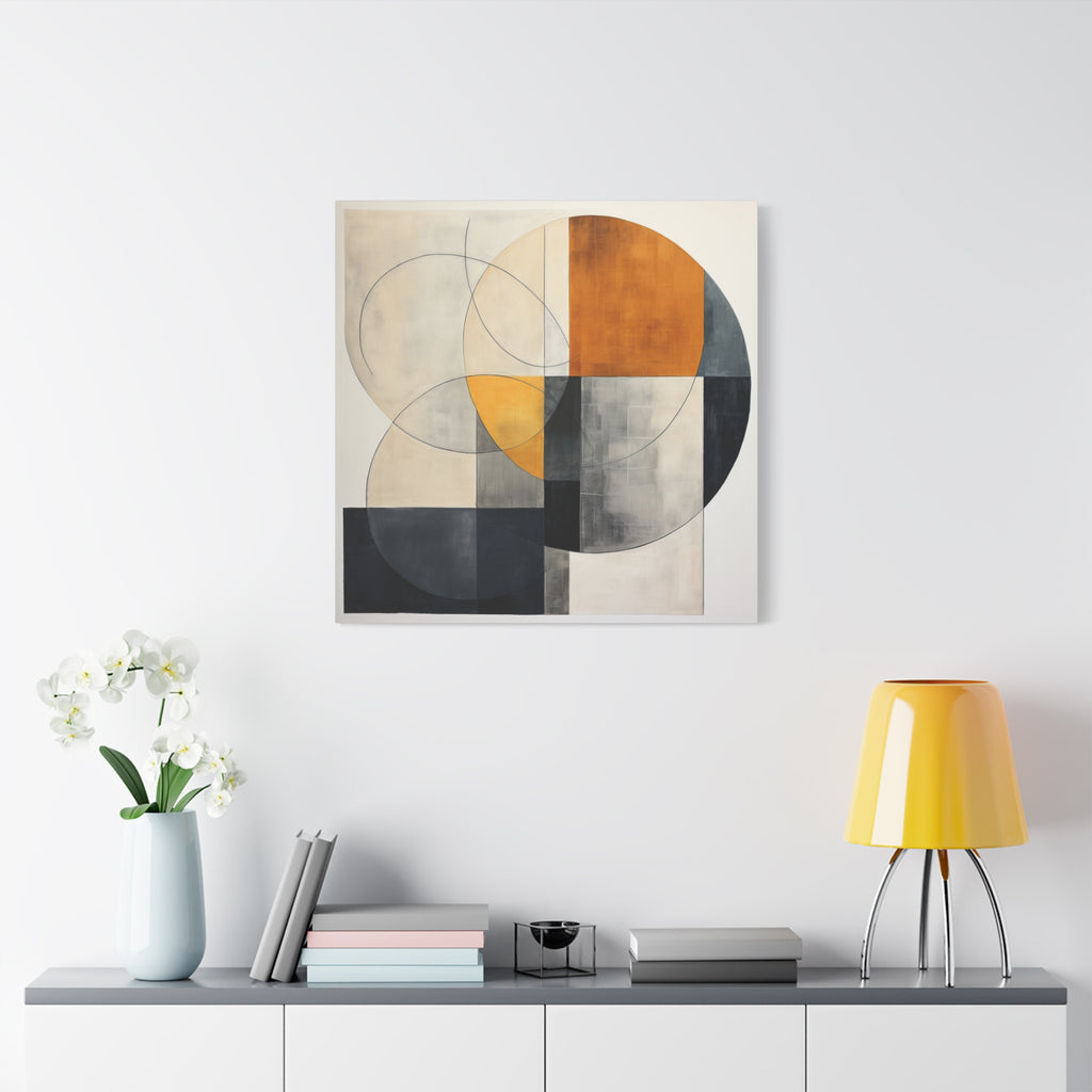 Circles in Conversation — Modern Geometric Abstract Wall Art