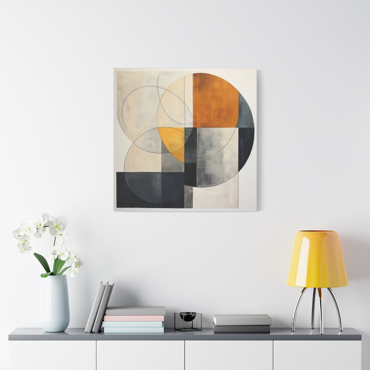 Circles in Conversation — Modern Geometric Abstract Wall Art