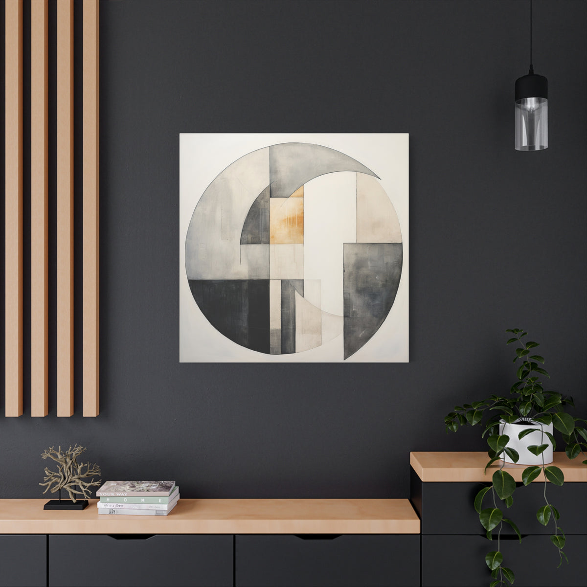 The Shape of Stillness — Minimalist Geometric Abstract Wall Art