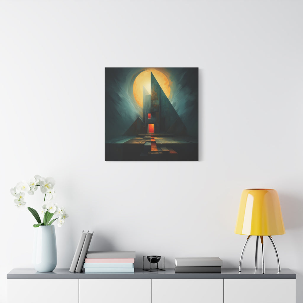 Beacon at the Edge — Futuristic Architectural Abstract Wall Art