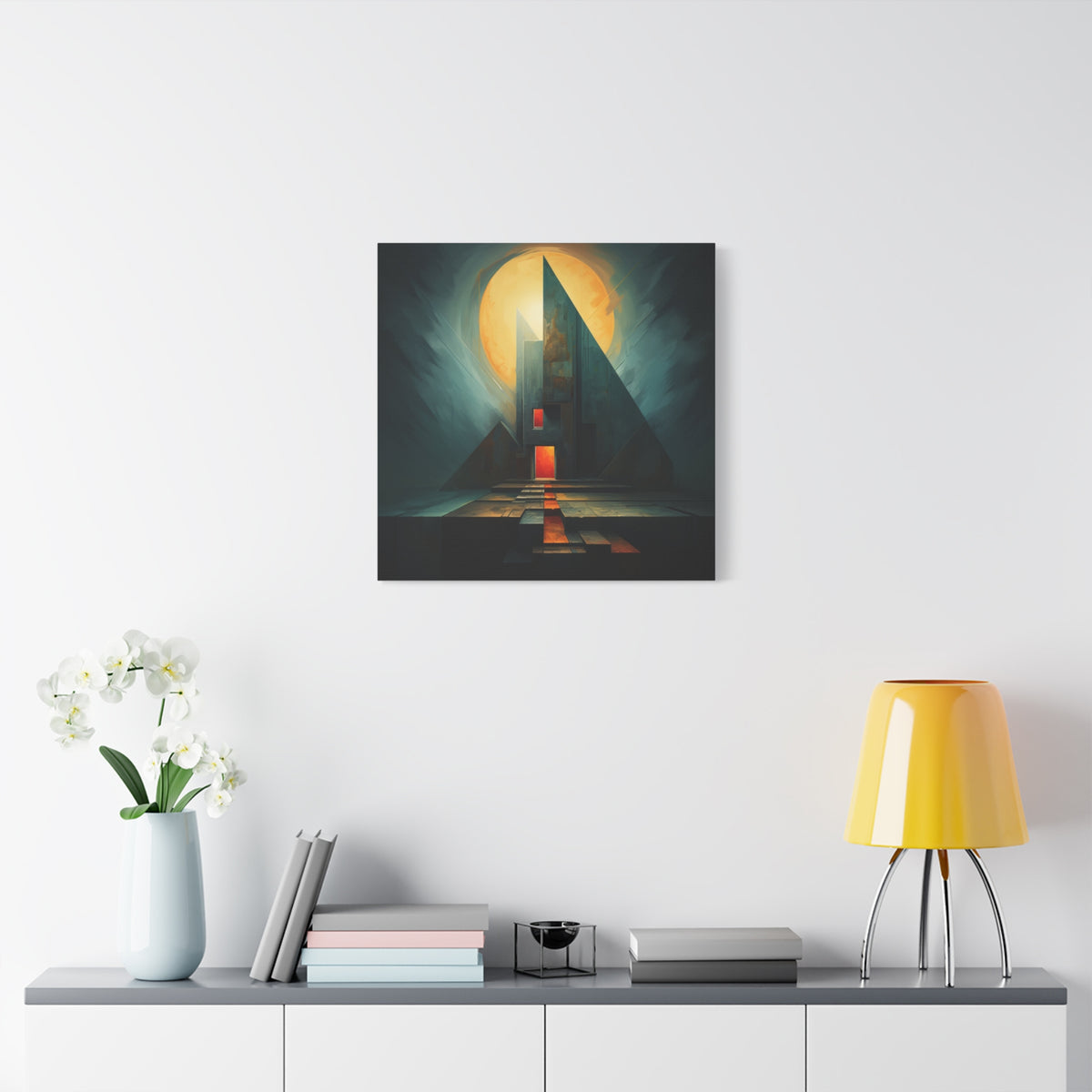 Beacon at the Edge — Futuristic Architectural Abstract Wall Art