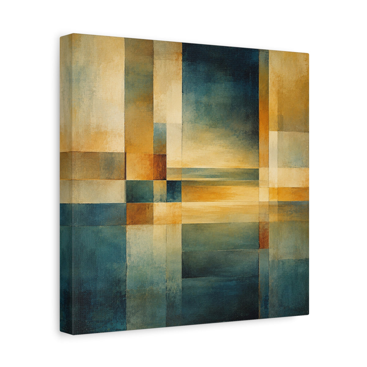 Between Water and Light — Geometric Horizon Abstract Fine Art Print