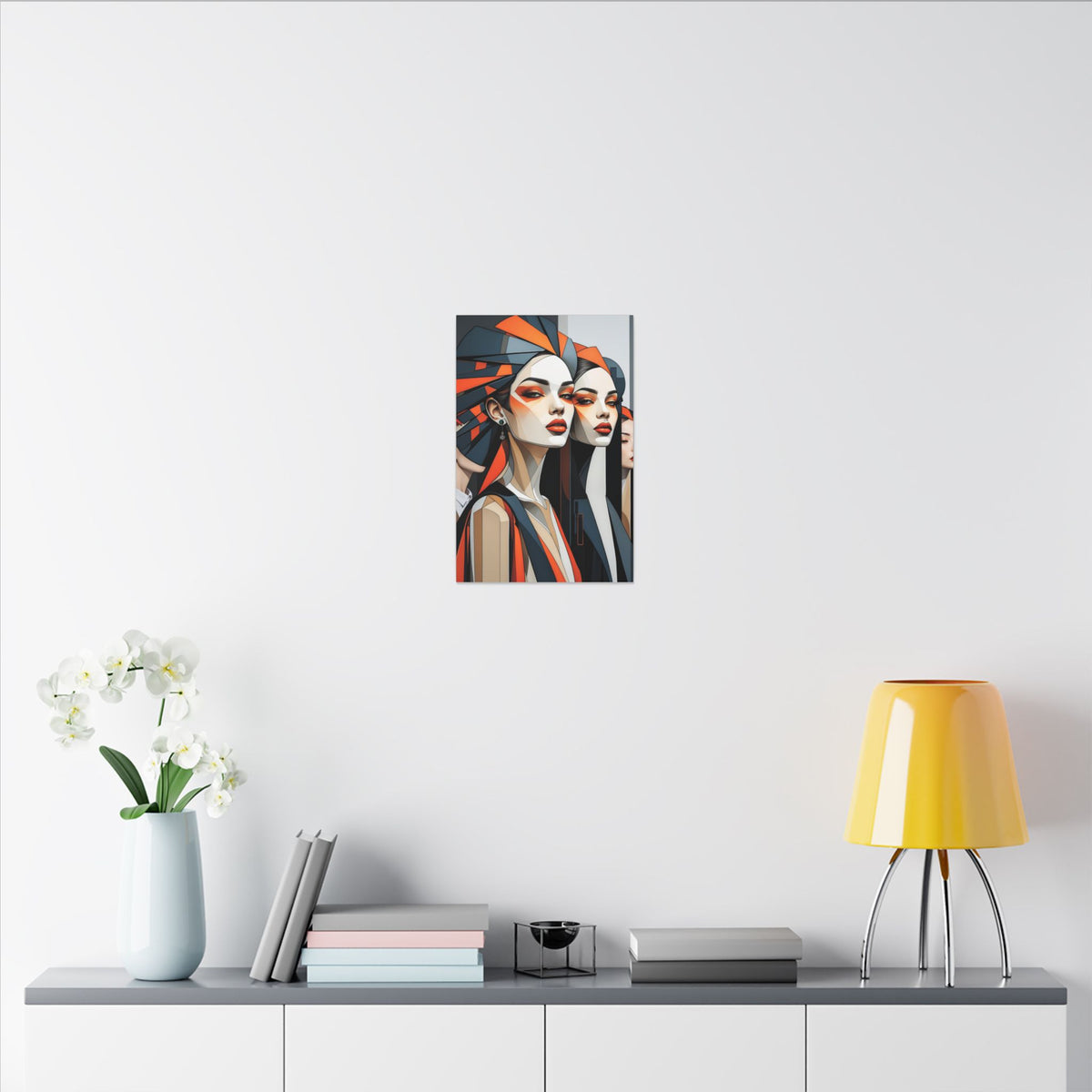 Second Impression – Geometric Fashion Portrait Canvas Print