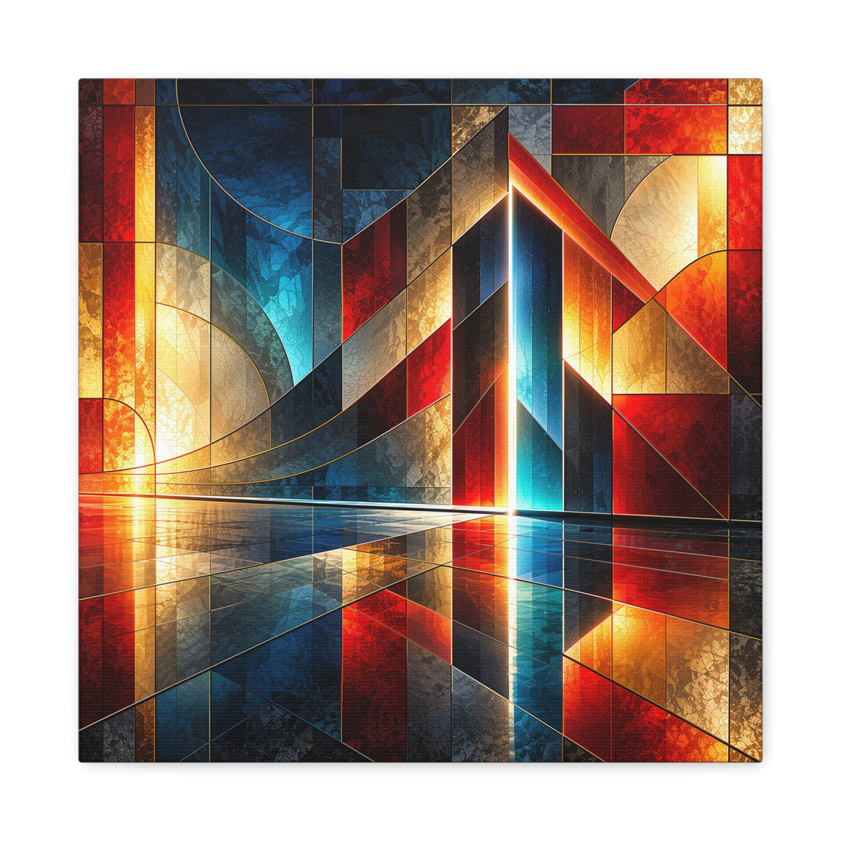 Luminous Threshold — Architectural Geometric Abstract Fine Art Print