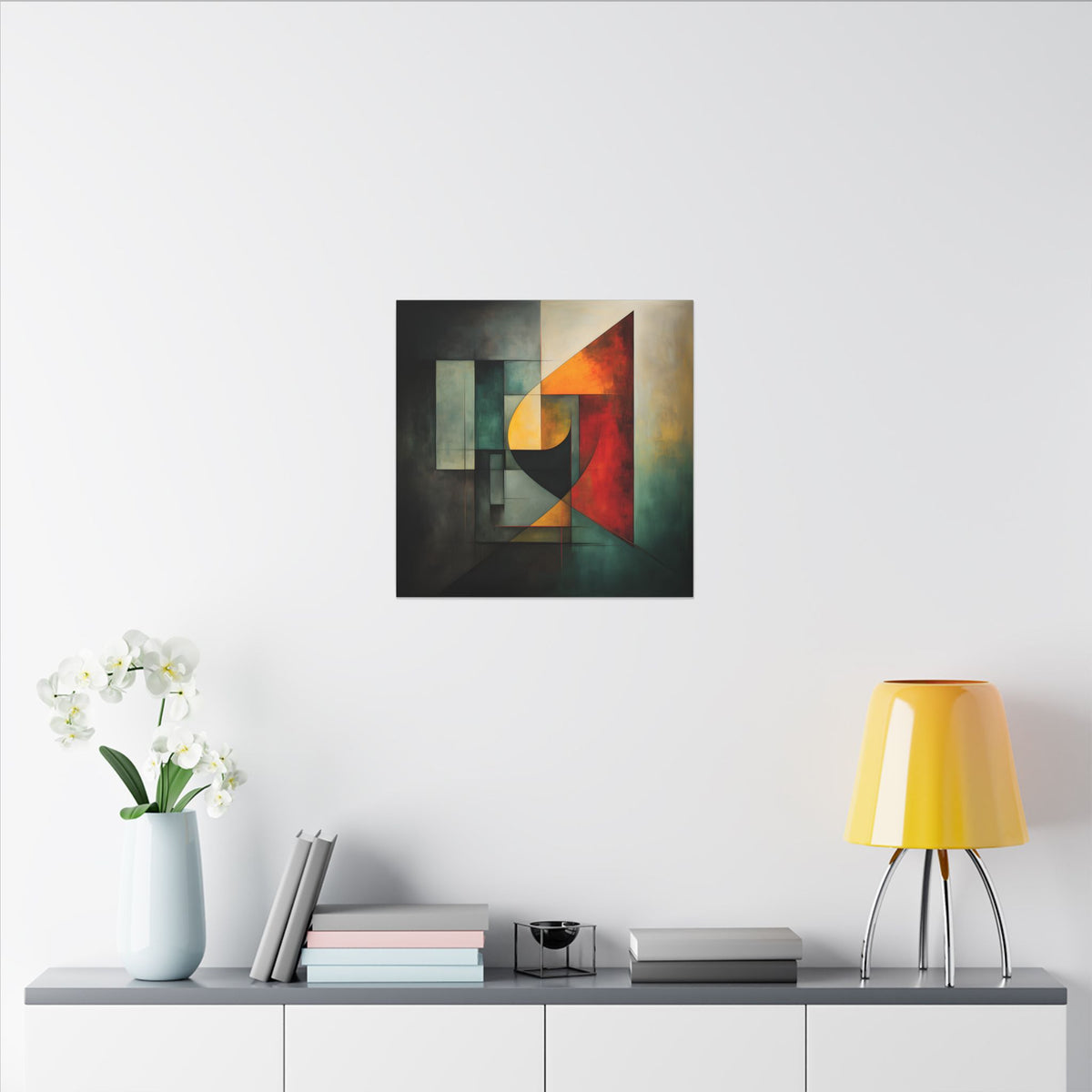 Ember Geometry – Modern Abstract Geometric Canvas Print