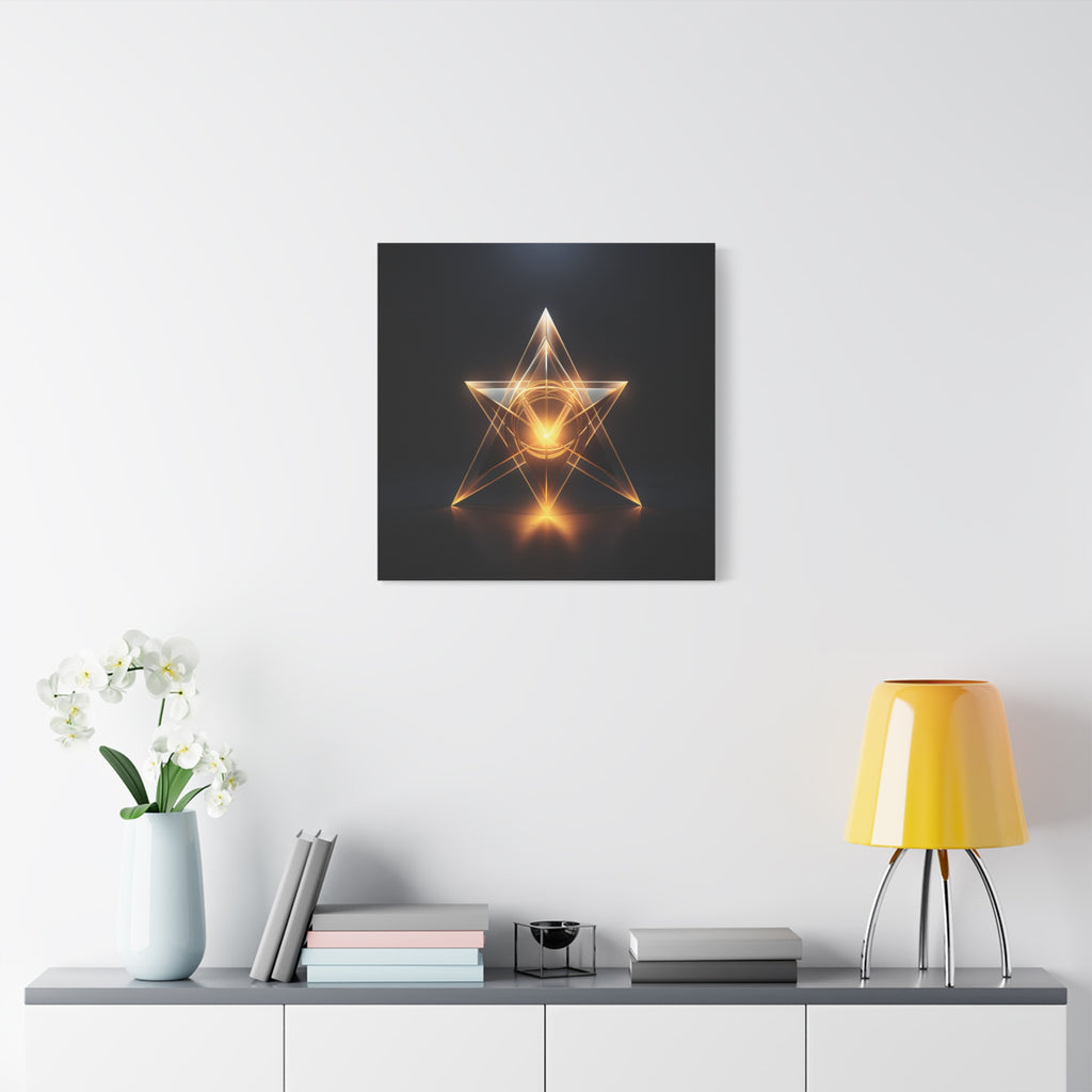 Star of Becoming — Futuristic Sacred Geometry Wall Art