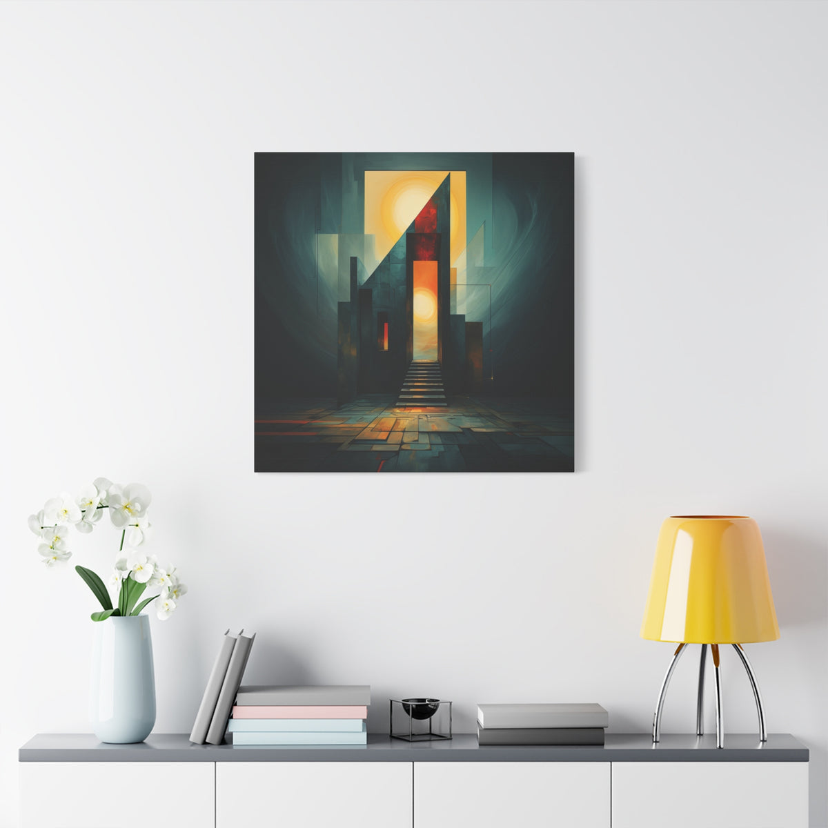 Ascend Into Light — Futuristic Architectural Abstract Wall Art