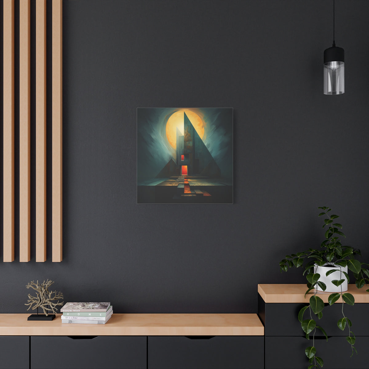 Beacon at the Edge — Futuristic Architectural Abstract Wall Art