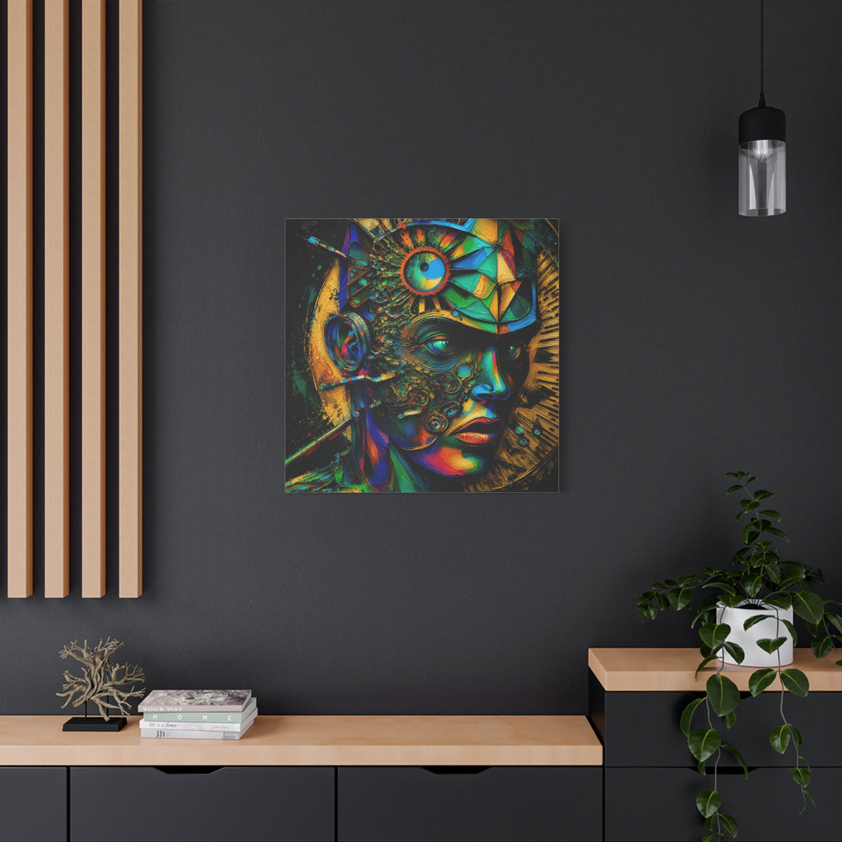 Vision Engine — Futuristic Abstract Portrait Fine Art Print