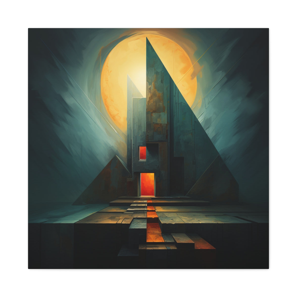 Beacon at the Edge — Futuristic Architectural Abstract Wall Art