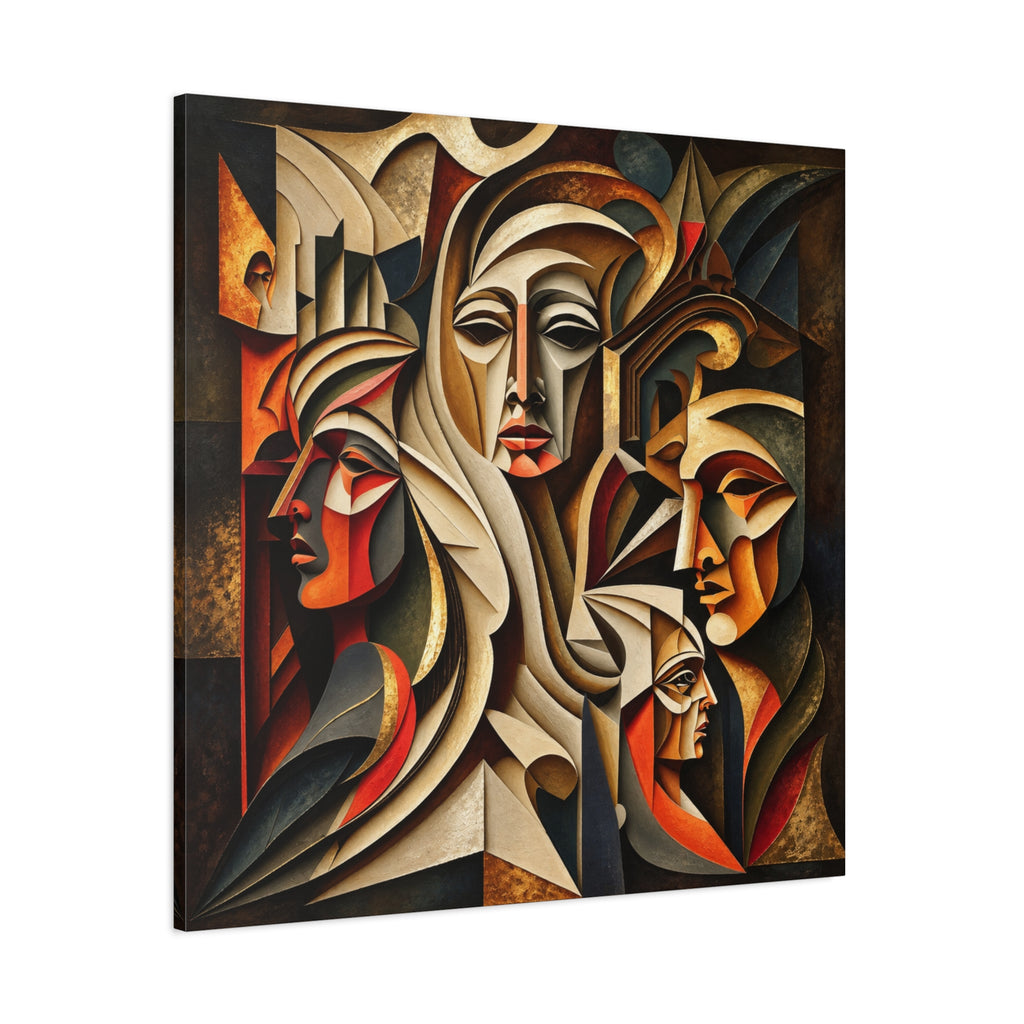 Ancestral Protectors | Cubist Spiritual Wall Art