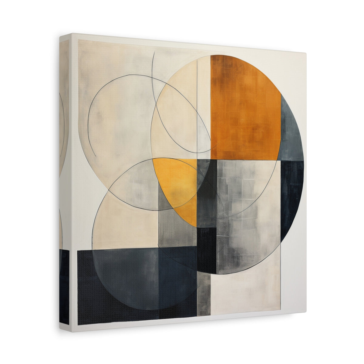 Circles in Conversation — Modern Geometric Abstract Wall Art