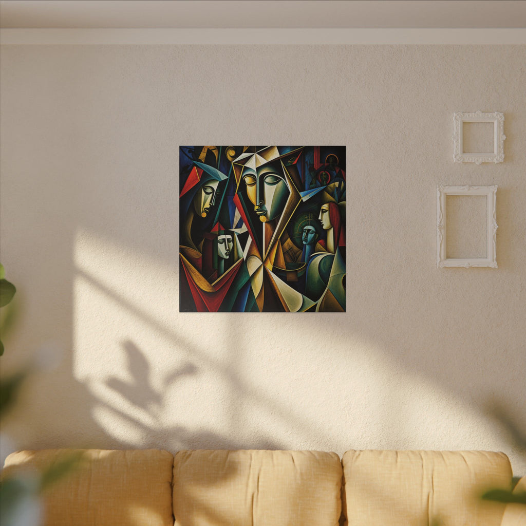 The Ones Who Walk With Us — Abstract Figurative Cubist Art Print