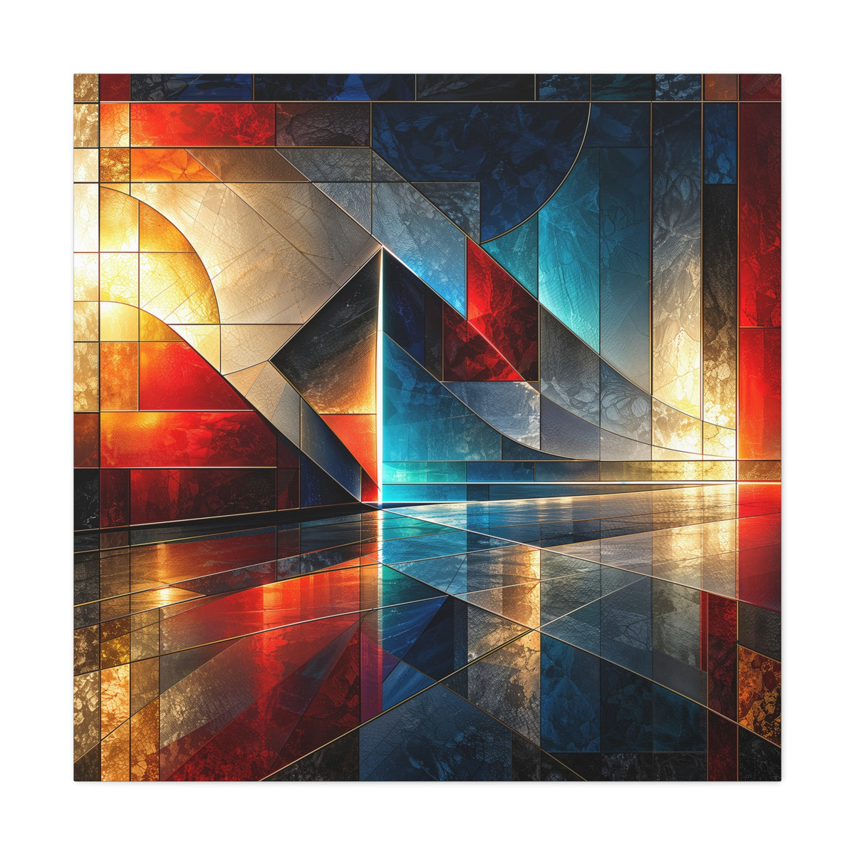 Reflected Passage — Architectural Geometric Abstract Fine Art Print