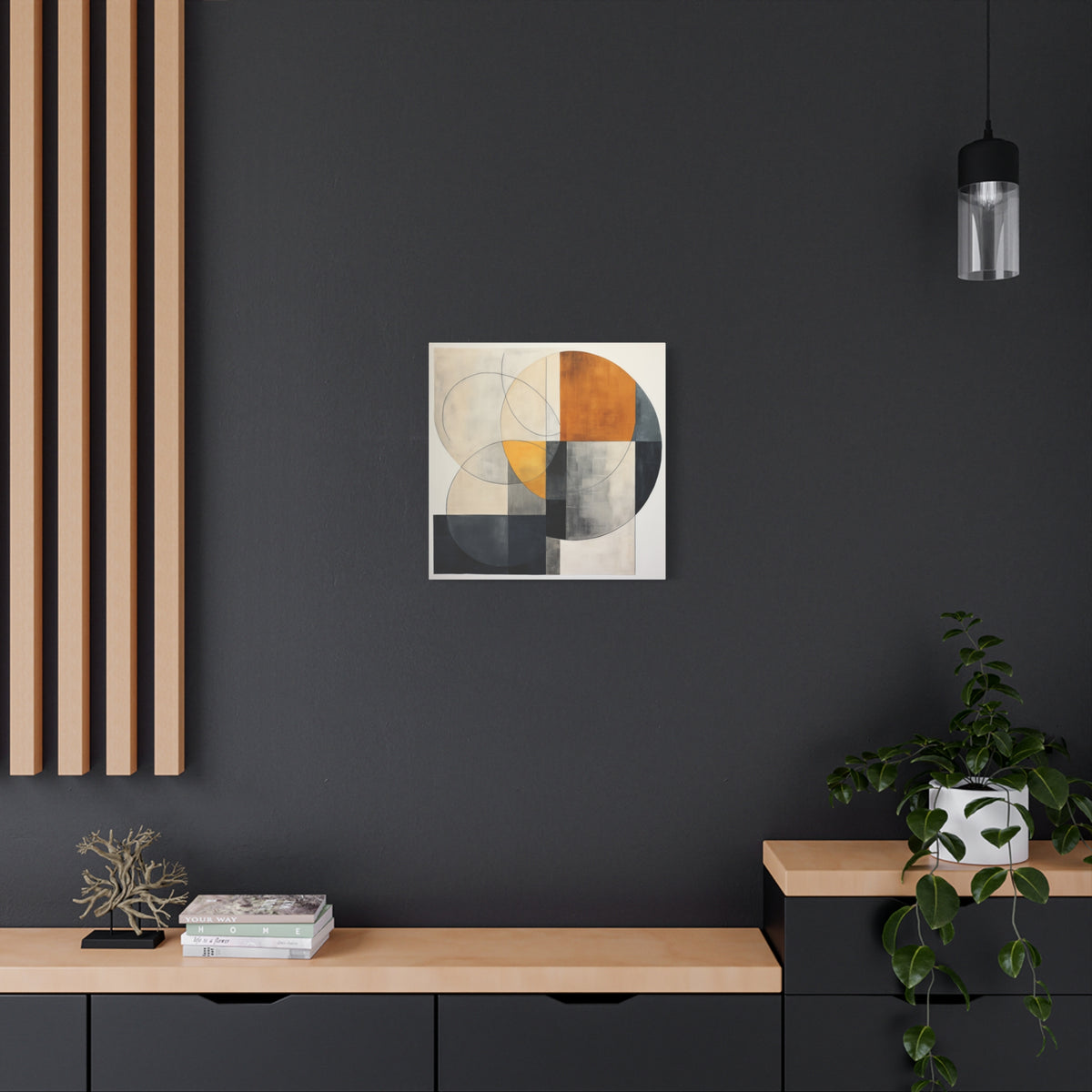 Circles in Conversation — Modern Geometric Abstract Wall Art