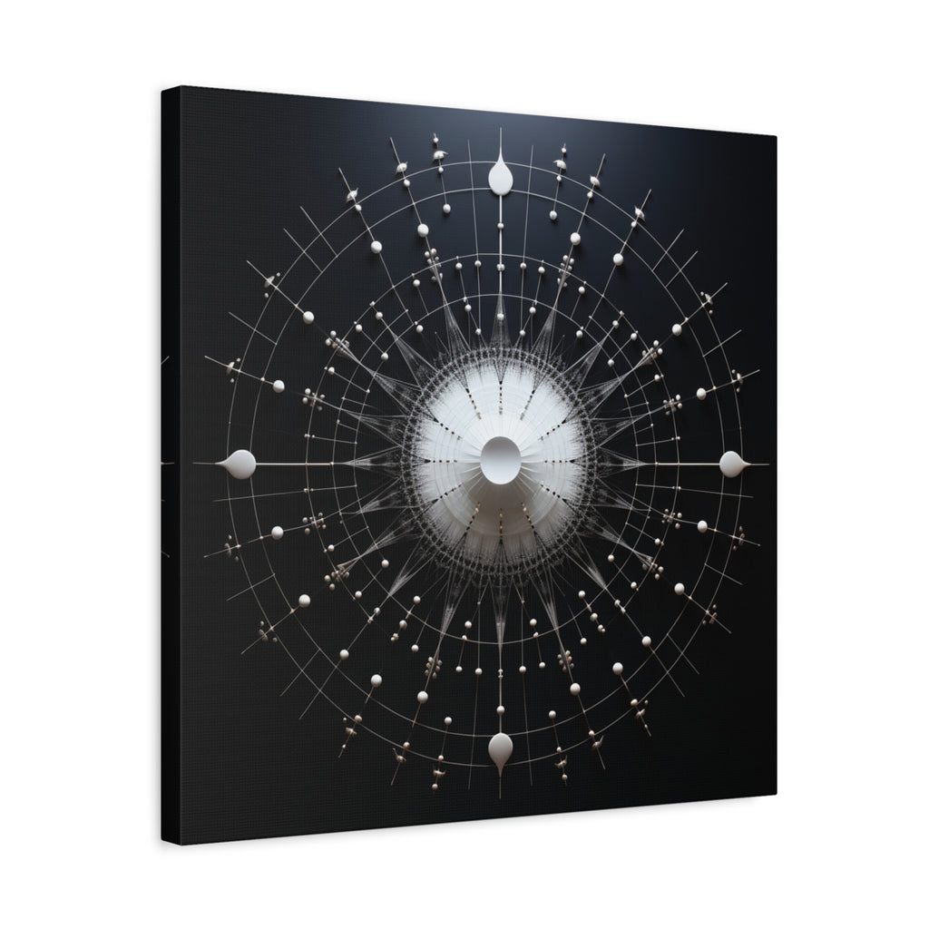 Celestial Measure — Monochrome Sacred Geometry Wall Art