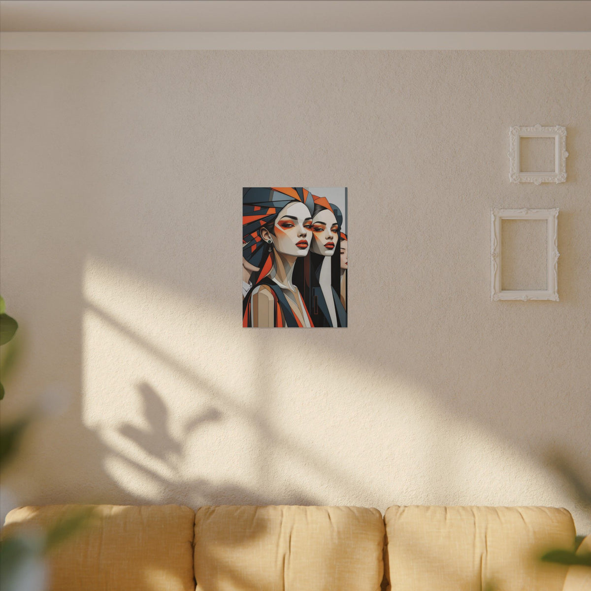 Second Impression – Geometric Fashion Portrait Canvas Print