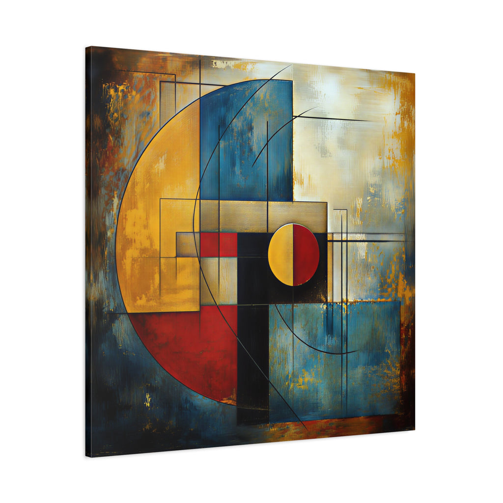 Golden Equilibrium — Geometric Abstract Fine Art Print