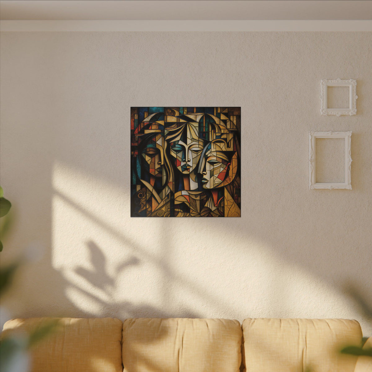 The Three Within – Cubist Triple Portrait Canvas Print