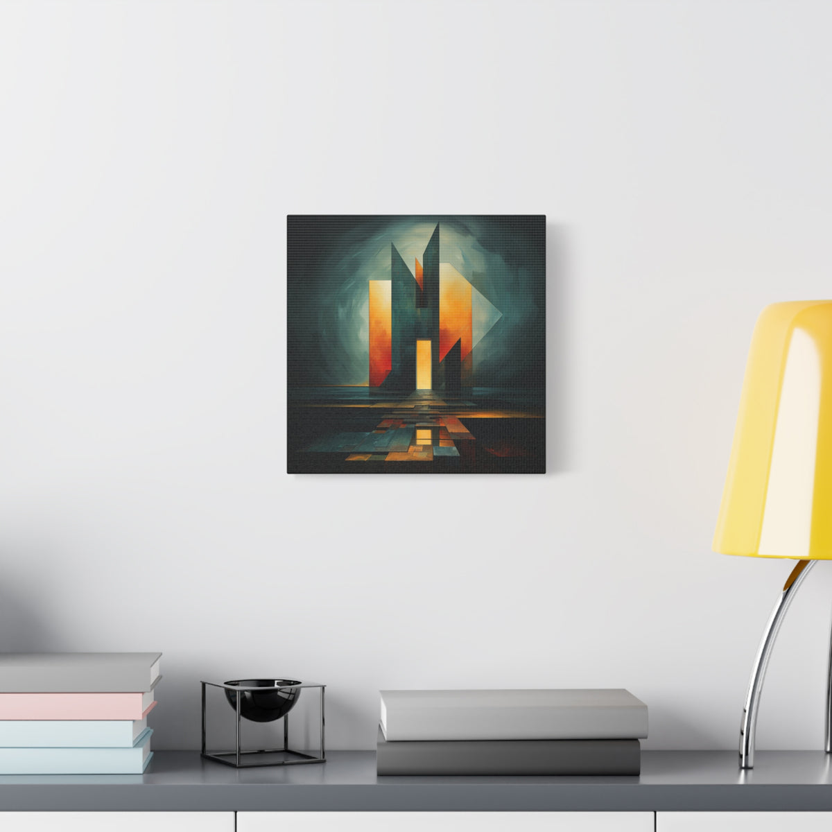 Temple of Arrival — Futuristic Architectural Abstract Wall Art