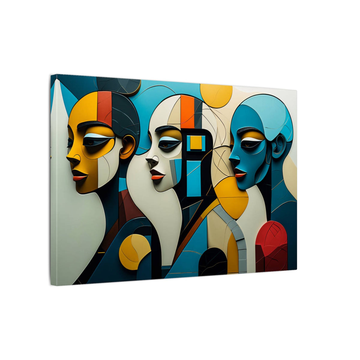 The Quiet Chorus – Modern Cubist Portrait Wall Art