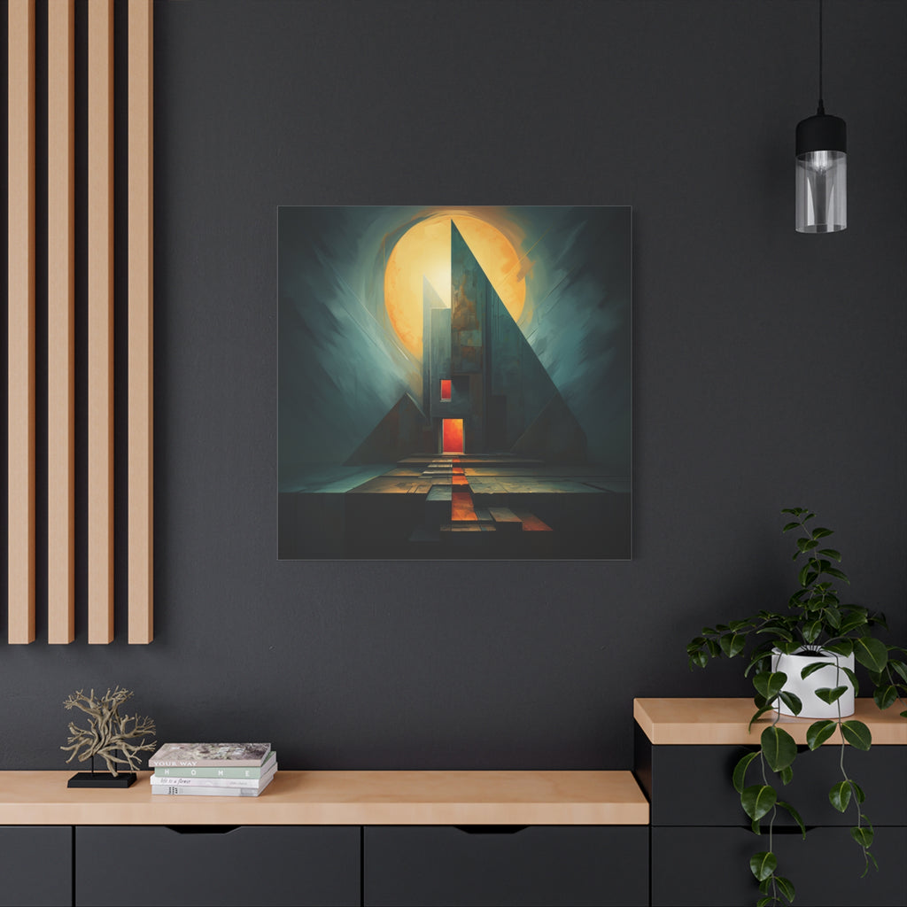 Beacon at the Edge — Futuristic Architectural Abstract Wall Art