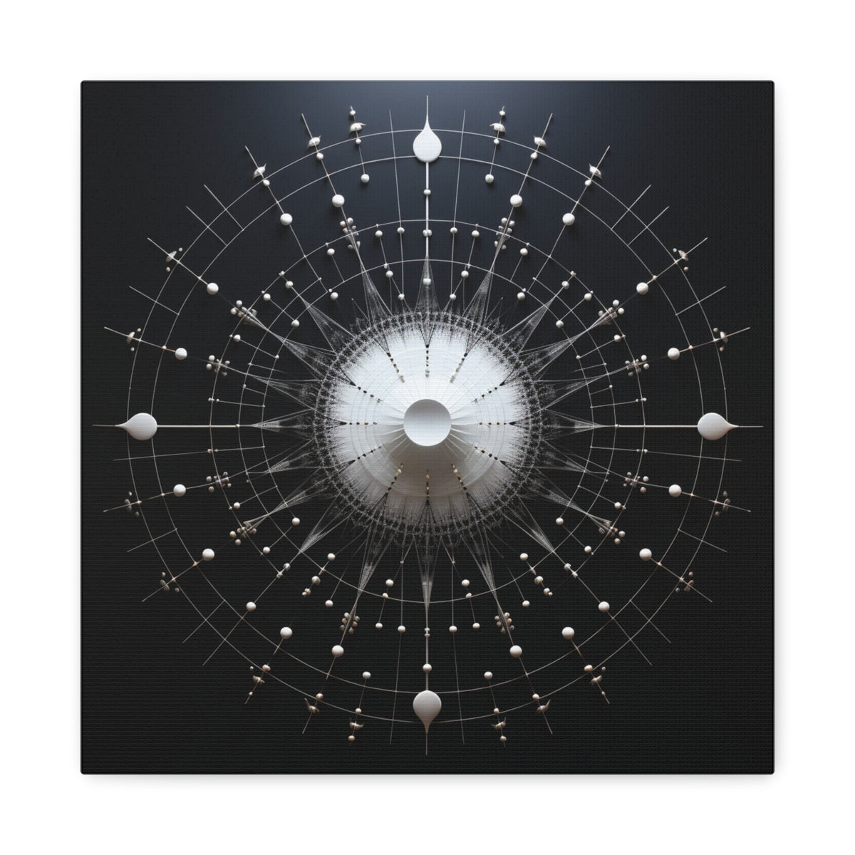 Celestial Measure — Monochrome Sacred Geometry Wall Art