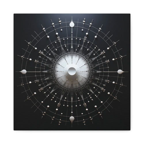 Celestial Measure — Monochrome Sacred Geometry Wall Art