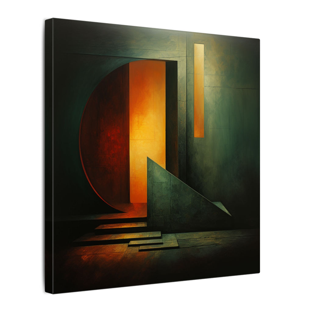 The Doorway Holds the Sun – Abstract Architectural Canvas Print