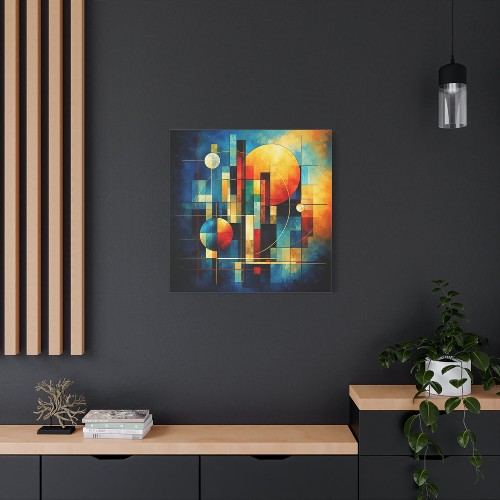 Solar Architecture — Modern Geometric Abstract Wall Art
