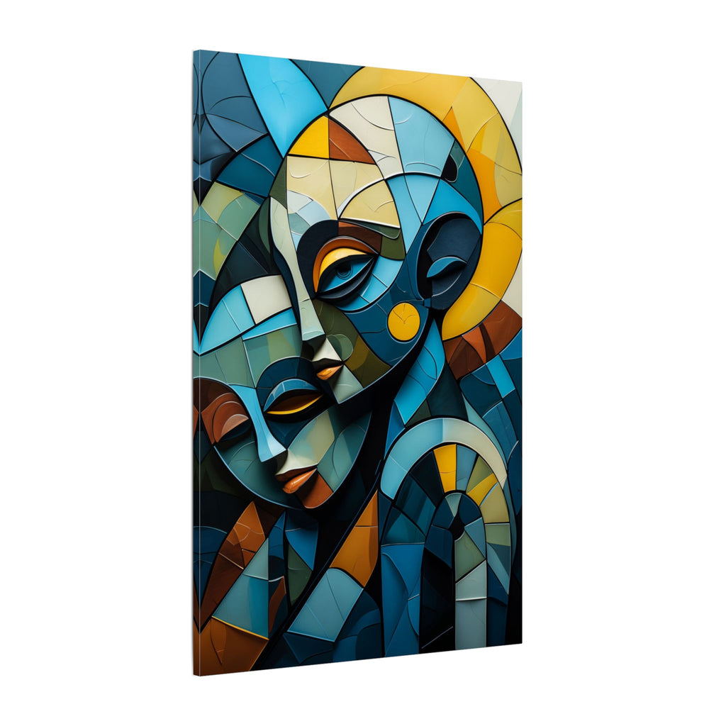 Shared Geometry – Abstract Dual Portrait Canvas Print